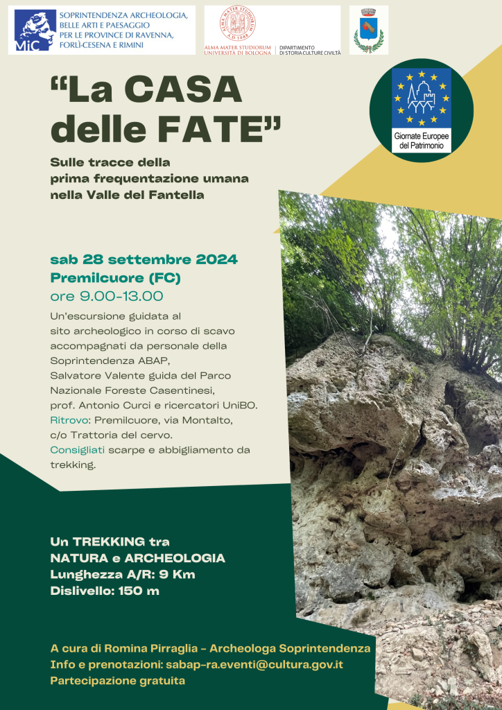 GEP Giornate Europee del Patrimonio : “LA CASA DELLE FATE” di Premilcuore (FC): sulle tracce della prima presenza umana nella Valle del Fantella