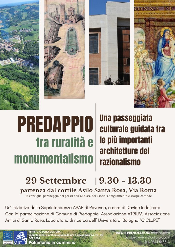 GEP Giornate Europee del Patrimonio : Predappio (FC) – Tra ruralità e monumentalismo. Una passeggiata culturale guidata tra le più importanti architetture del razionalismo