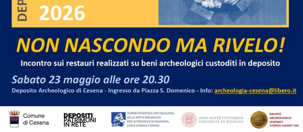 Notte Europea dei Musei – Non nascondo ma rivelo! Incontro sui restauri realizzati su beni archeologici custoditi in deposito
